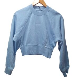 Calvin Klein Light Blue Cropped Sweatshirt NWT